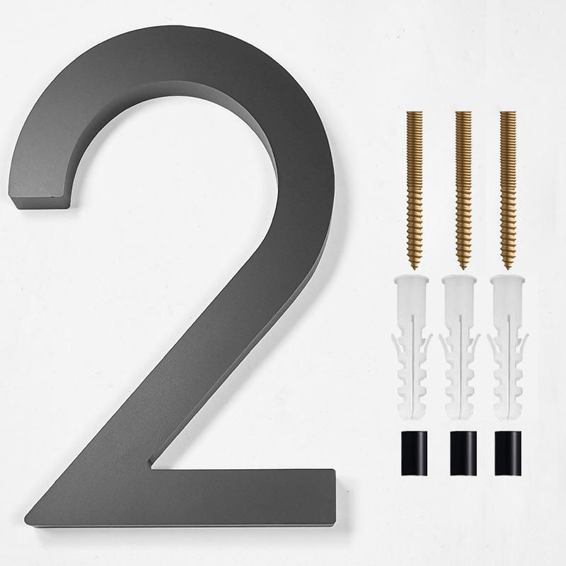Product Introduction of Address Big Modern Door Alphabet Floating House Number Letters Sign #0-9 Black Numbers 125mm 5 in Home Outdoor 39