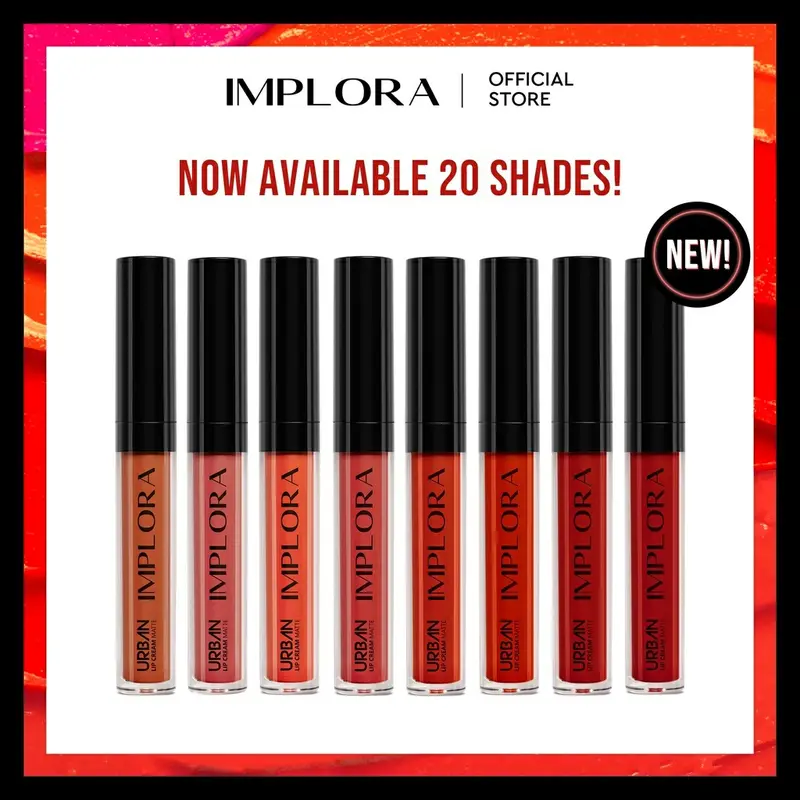 cod original IMPLORA (BPOM) urban Lipcream Mate Termurah Tahan Lama Kering Lipstick 2