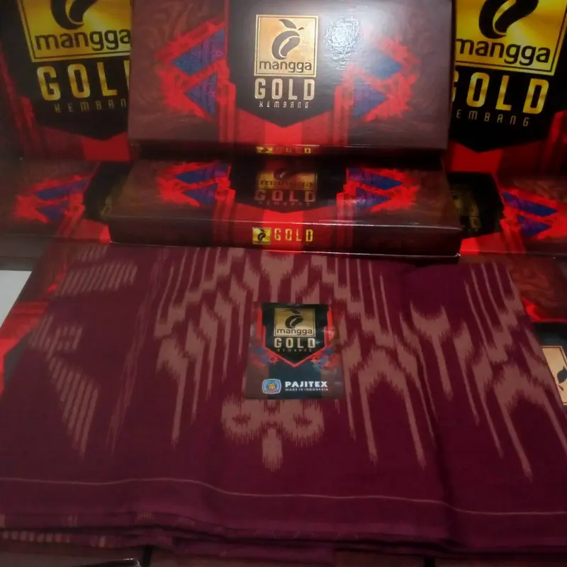Sarung Mangga Gold Kembang Motif Terbaru Pria Dewasa Corak Kain 5