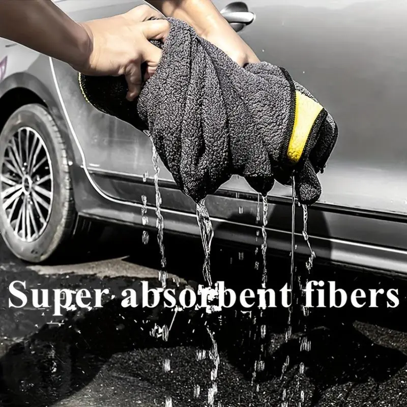 Car Washing Towel, Car Cleaning Towel, Car Detailing Towel, Absorbent Microfiber Car Wash Towel, Thick Plush Detailing Towel for Car Care & Home Cleaning, Car Detailing Products, Car Cleaning Supplies, Microfiber Cloth 1