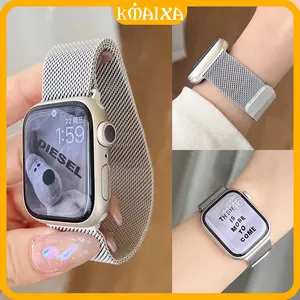 Milanese Loop Magnetic Strap for Apple Watch Ultra 3/2/1 49mm Series 11 10 9 8 7 SE 6 46mm 42mm 41mm 45mm 44mm 40mm 38 42mm Stainless Steel Metal Band for IWatch Series 5 4 3 2 Tali Jam Tangan Smartwatch