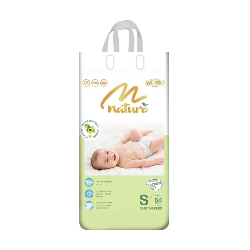 ￼Tã/Bỉm dán/quần Momo Nature mẫu mới NB60/S56/M52/M48/L44/XL42/XXL40/3XL38/4XL36 7