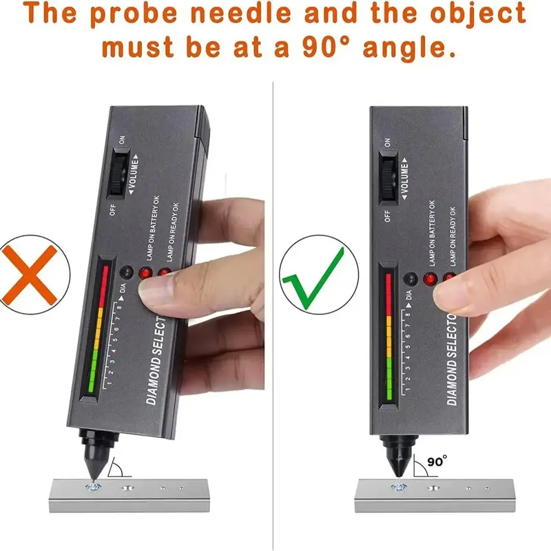 Diamond Tester, 1 Count Battery Required Diamond Testing Pen (No Battery), Thermal Conductivity Tester, Hardness Testing Tool for Jade & Gemstone 4