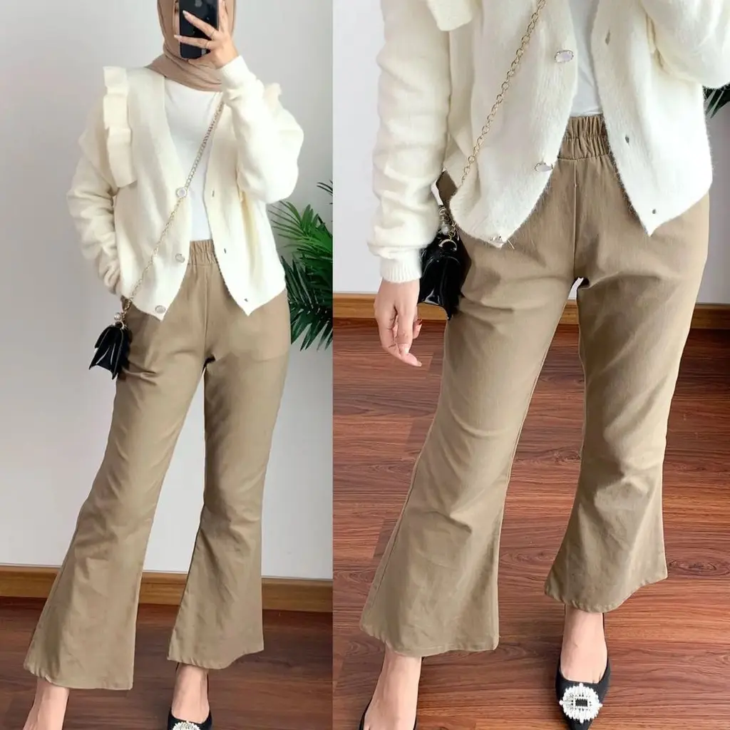 Basic cutbray pants premium katun twill