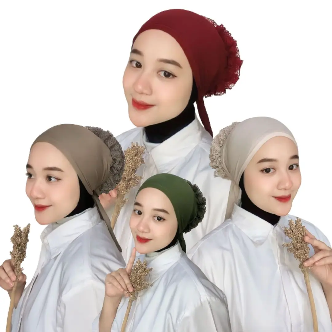 Ciput Turki Cepol / Inner Turki Tali Brukat Jersey Premium