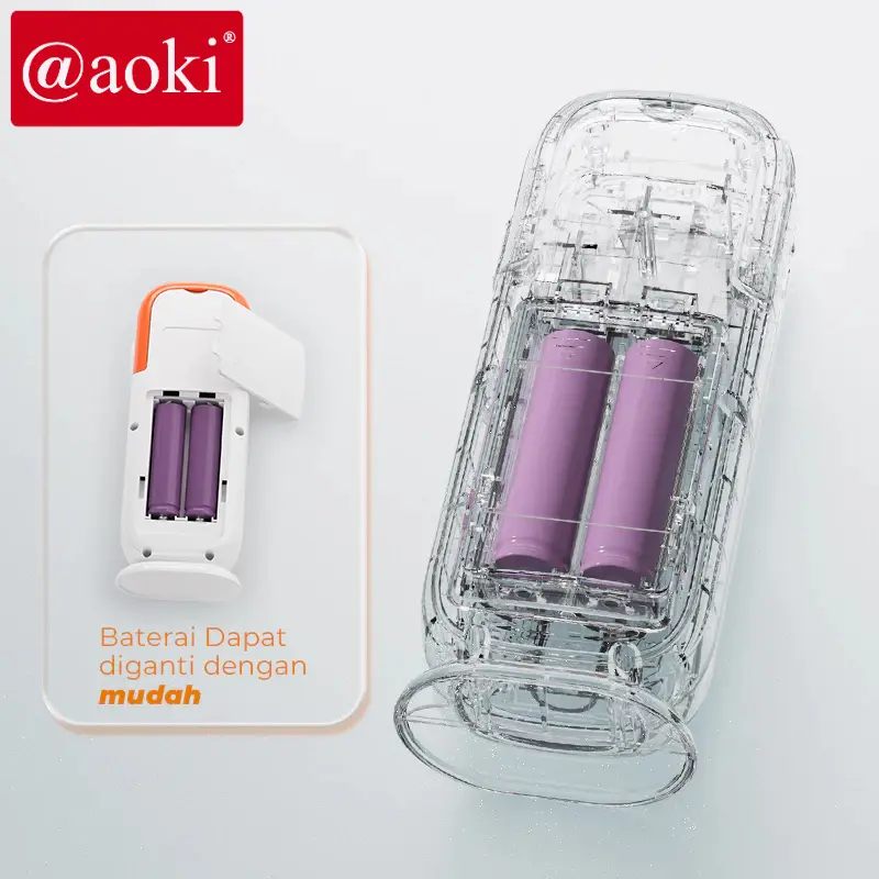 AOKI Lampu darurat baterai lithium 35SMD 20JAM USB-C baterai dapat diganti tube tahan lama 3