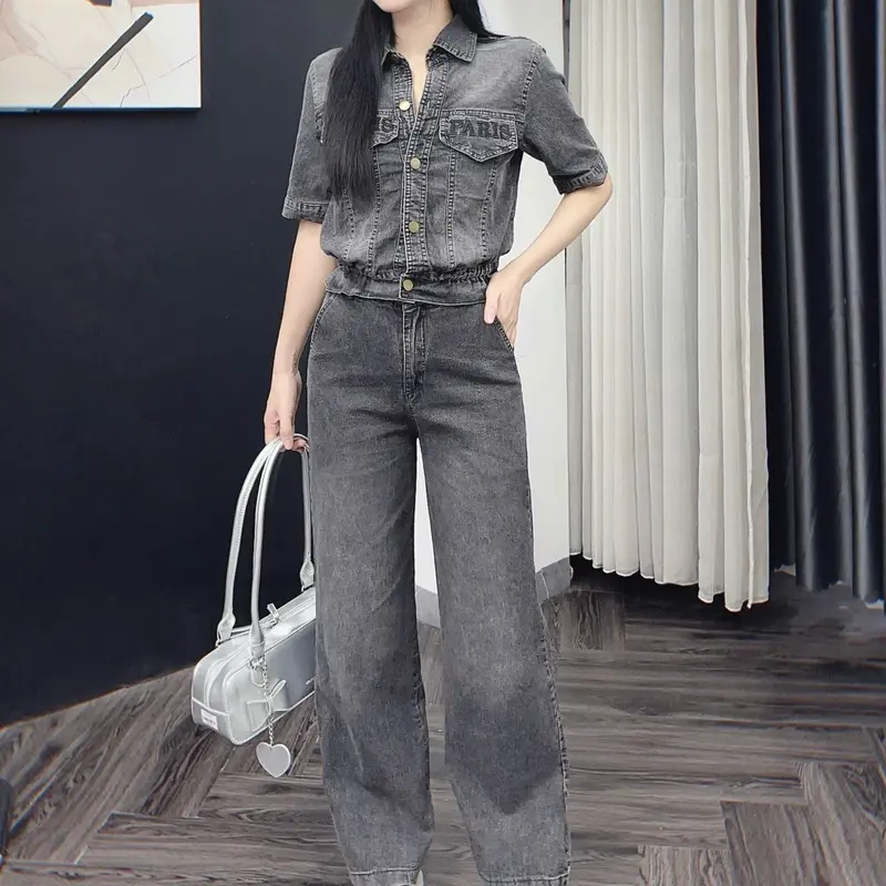 [M066]￼Bộ Bò Nữ bo chun ,Set đồ nữ ngắn tay quần dài suông phong cách trẻ trung năng động set thường 3