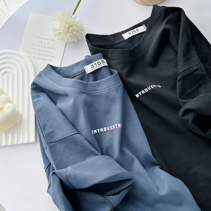 Áo thun 3158 chất cotton khô form rộng mẫu INTROVERTED.