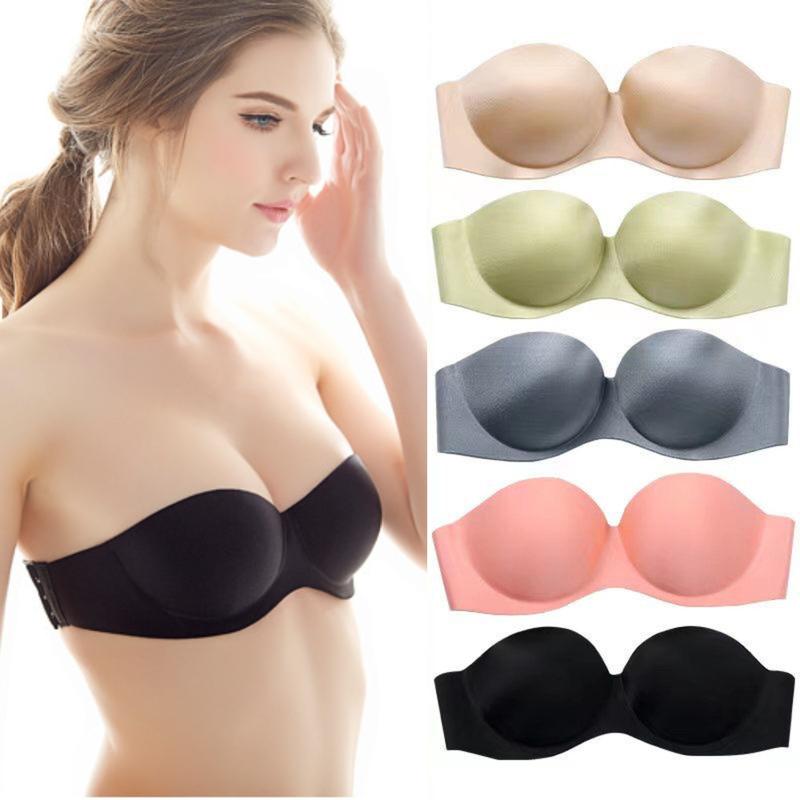 Áo Ngực nữ Không Dây - Áo lót không dây chống tụt mút dày bản to siêu ôm nâng ngực sexy A335 Bra áocon nữ ômngực