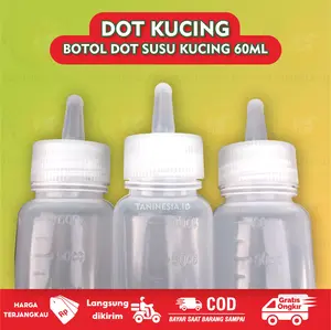 Botol Dot Kucing Botol Susu Kucing Anjing 60ML Kitten Dot premium Quality Dot Musang Kelinci