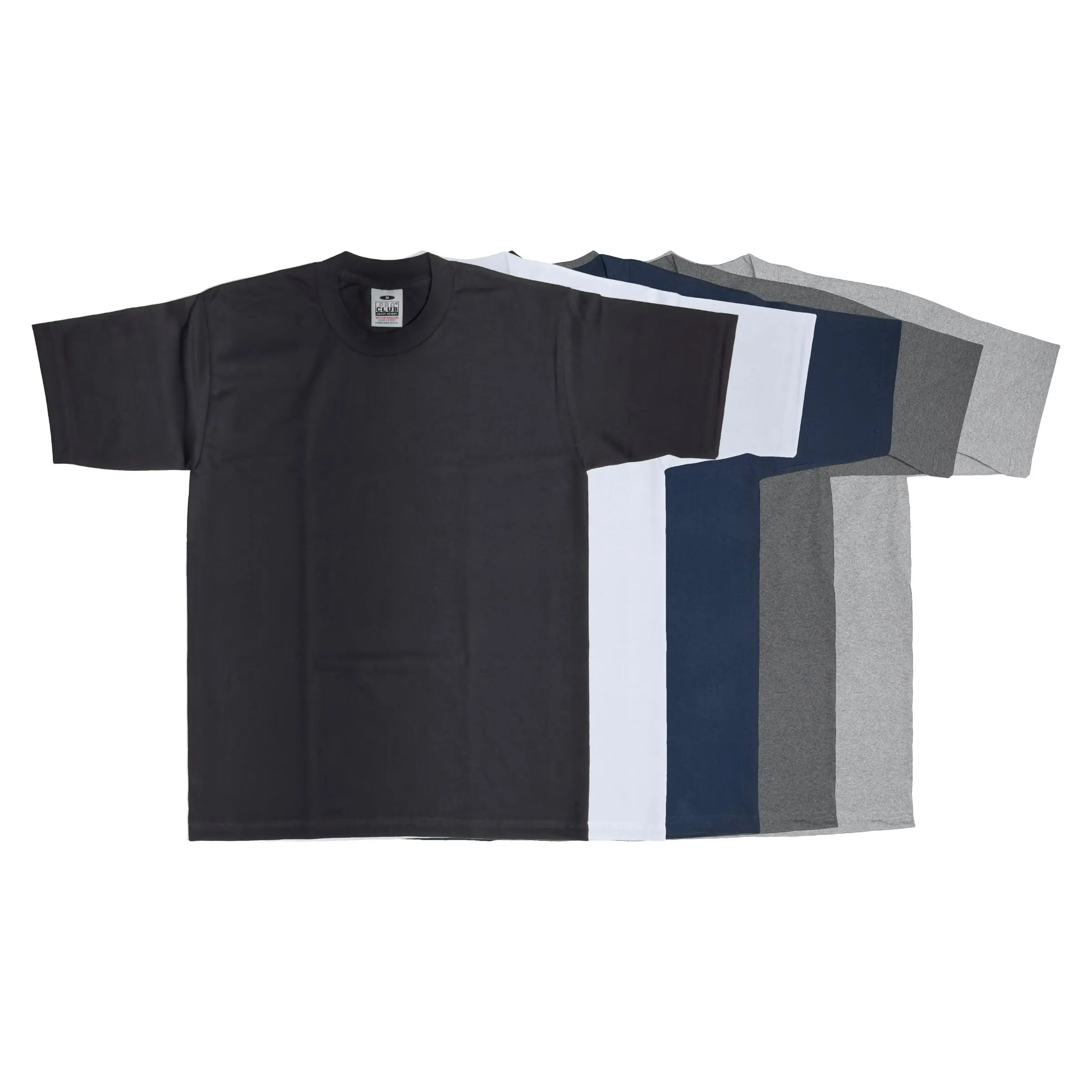 Pro Club Men's Heavyweight Cotton Short-Sleeved round Neck T-shirt Menswear Lingerie Top Streetwear Casual Tropical