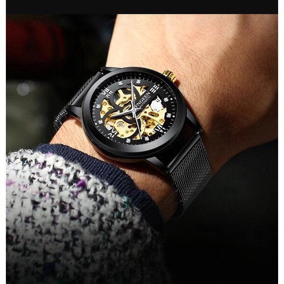 Đồng hồ cơ nam FNGEEN CF11 đính đá 4 góc giờ, phản quang viền và 2 kim lớn, tặng FULL BOX HỘP CHÍNH HÃNG ,KHĂN MỊN LAU ( SỐ LƯỢNG QUÀ TẶNG CÓ HẠN, KIỂM TRA GIỎ HÀNG TRƯỚC KHI THANH TOÁN )