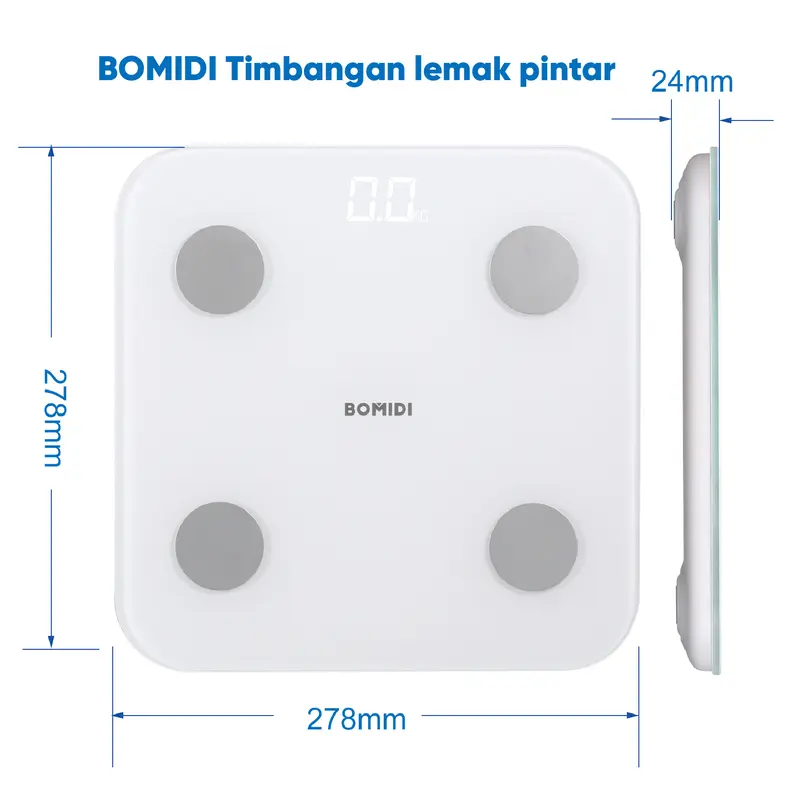 [COD] BOMIDI Body Fat Scale S1 Timbangan Badan Smart Scale Digital Timbangan Scale Skala Berat Badan 8