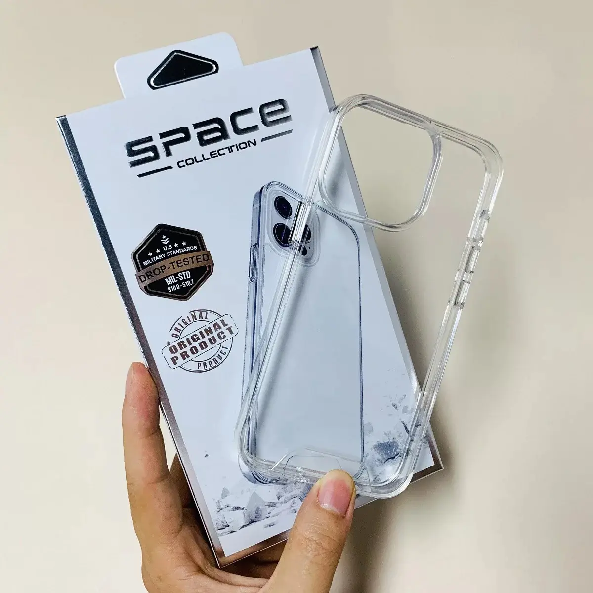 Original SPACE Ultra Transparent Clear (Anti-Yellow Feature) Drop Protection Case for iPhone 14 Series / 13 Series / iPhone 12 Series / iPhone 11 Series