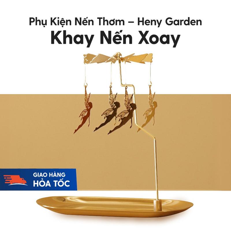  Khay Nến Xoay Chong Chóng Trọn Bộ Cao Cấp Nhiều Mẫu Lựa Chọn HENY GARDEN 