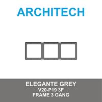 Gambar Architech ELEGANTE GREY  V20 FRAME / BINGKAI Stop Kontak / SAKLAR - 3-FRAME dari ARCHITECH INDONESIA Kota Administrasi Jakarta Utara 2 Tokopedia