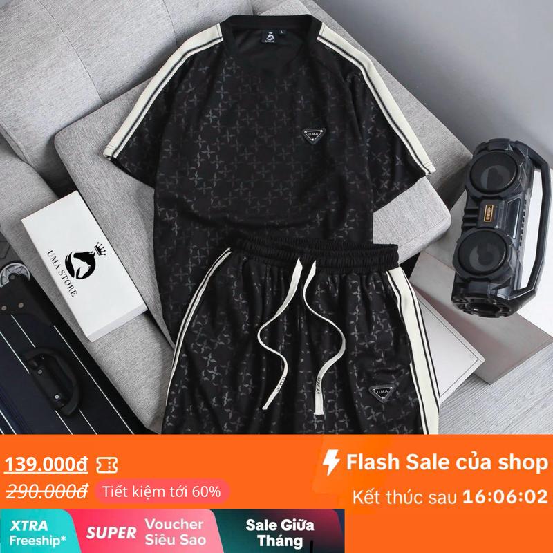 Bộ quần áo tổ ong nam nữ RYDER họa tiết chìm phối kẻ chất tổ ong hot new 2024 U.M.A Menswear thể thao thanh lịch trang trọng phong độ POLOUMAOR Chạy Bộ Sport Trang Phục đơn giản đủ màu sắc đen m thường set nam