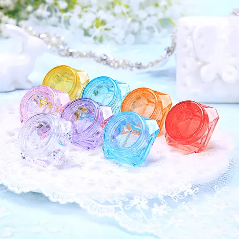 BISA COD 5856 Tempat Cream 10G & 5G / Wadah Cream / Pot Tempat Cream Kosmetik Empty Jar / Pot Krim Kemasan Kosmetik Diamond 5