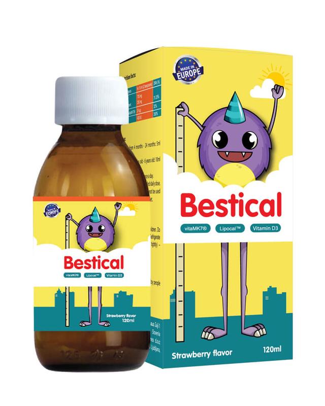 Canxi sinh học Bestical - D3, K2 - Hỗ trợ xương răng chắc khỏe (chai 120ml) 0