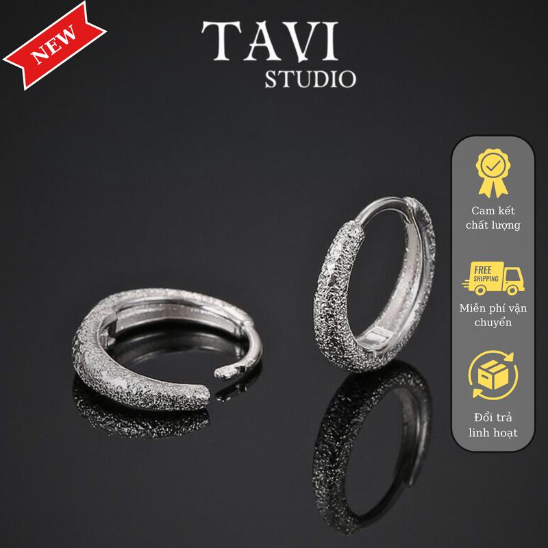 Mua là mê chê thì hoàn về Khuyên Tai Titan Nam Nữ Màu Bạc Bông Tai Xỏ Dáng Tròn Sần Phong Cách Sang Trọng Hiện Đại Tavi 1 chiếc
