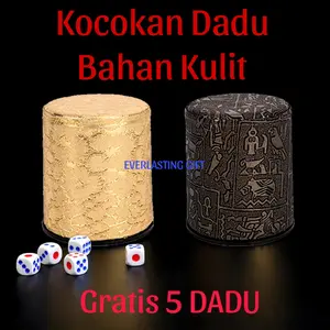 Gelas Kocokan Dadu Besar Bahan Kulit  Jumbo Termurah