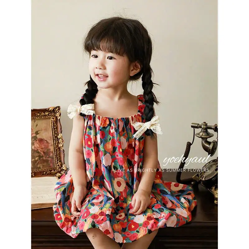 Tina.Kids-Váy hoa mùa hè QCCC màu sắc nổi bật cho gái yêu 1