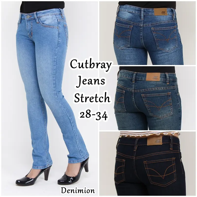 Cutbray Jeans Wanita Celana Jeans Wanita Stretch