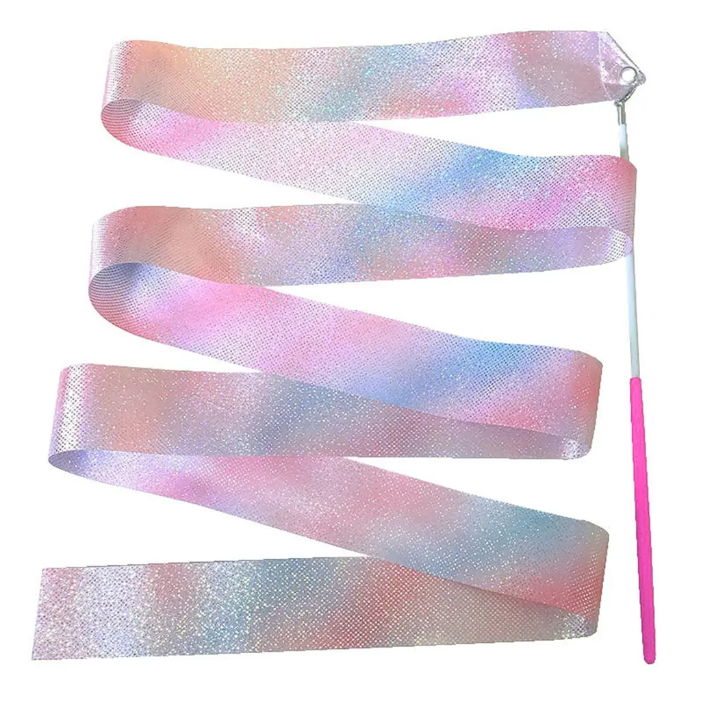Dance Ribbons Streamers Gymnastics Dacing Ribbon Wand Perfect Rhythm Ribbon Sticks for Kids Talent Shows Twirling