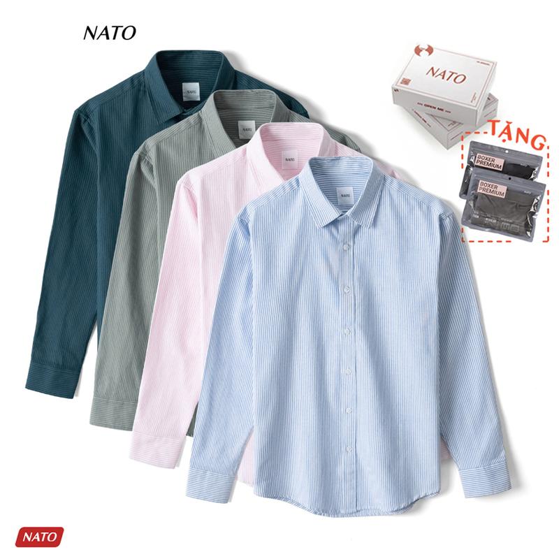 Áo Sơ Mi Tay Dài OXFORD Sọc Trơn Somi Nam Nữ Form Regular Fit Vừa Vặn Cao Cấp Lịch Sự Local Brand Unisex NATO Menswear Cổ Bẻ Đơn Giản Cổ Tròn