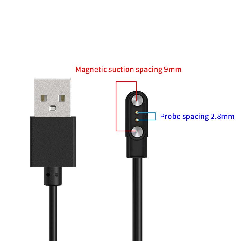 Product Introduction of 2 pins 4pins Smartwatch Dock Magnetic Charger Adapter USB Charging Cable Cord For Smart Watch Power Charge Wire Accessories 33