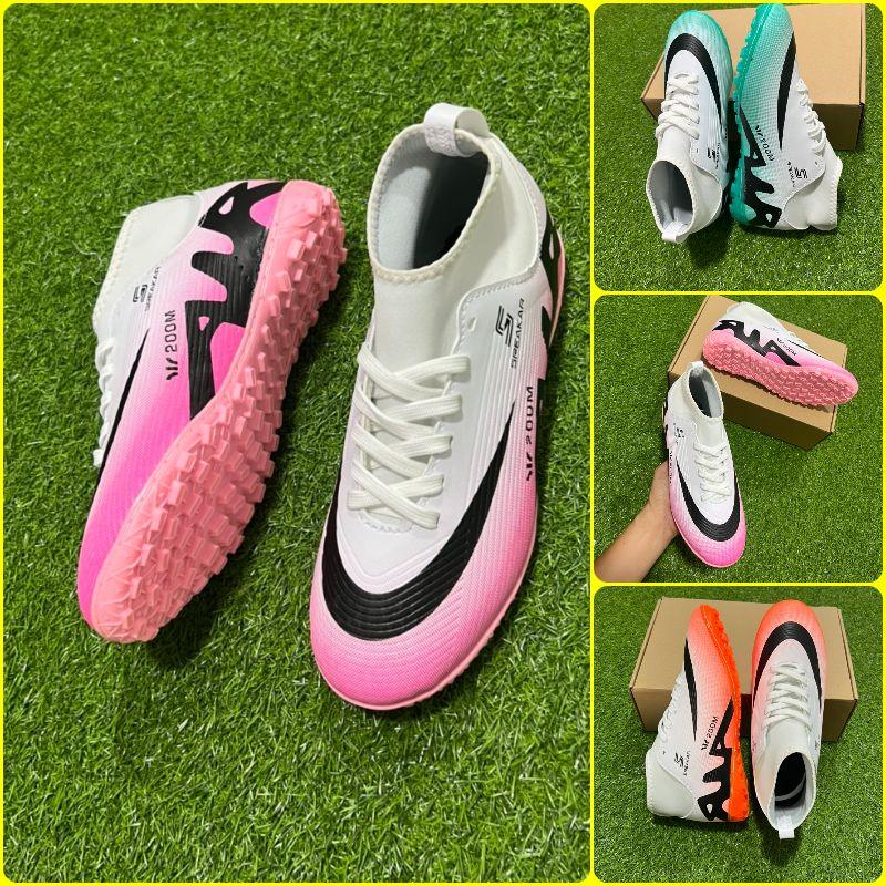 Giày Đá Bóng cổ cao Flyer [Tặng tất + Túi kéo] _May miễn phí đế, Kèm Bảo hành, size 37-44 Sport Giày Thể Thao Nam Đá Banh