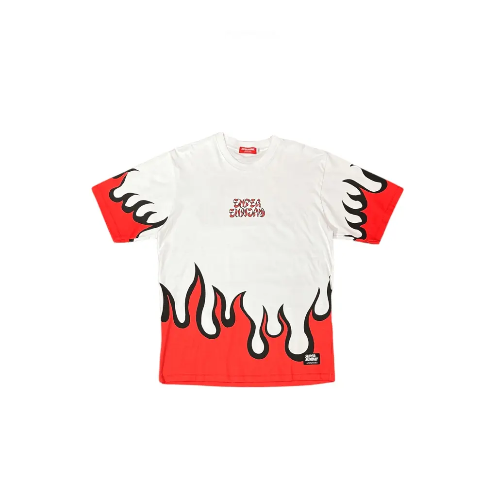 SVG X Super Sunday Scale Tee Super Flame Tee 2023 Men Women Short Sleeve T-shirt