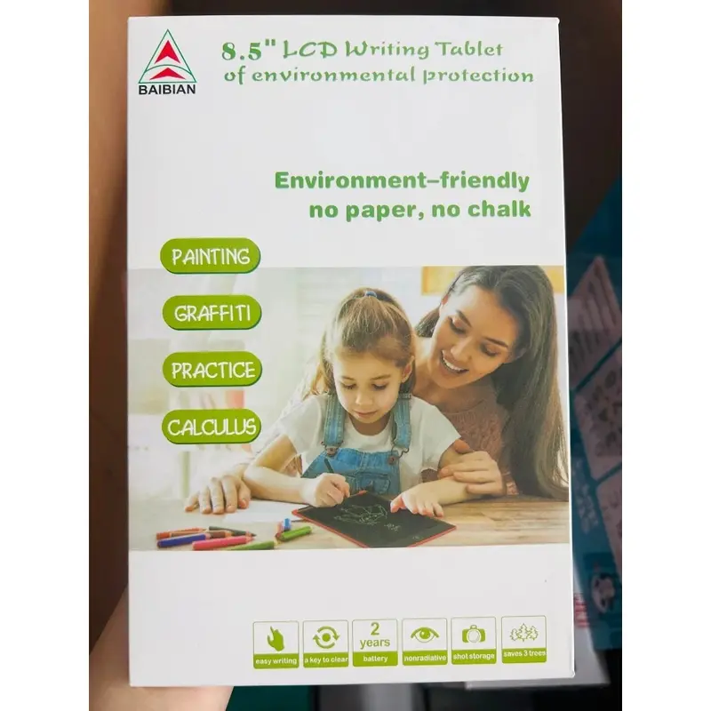 Bảng Vẽ Điện Tử 3d Đa Sắc, Đơn sắc Màu Bảng Viết Vẽ Tự Xóa Thông Minh Màn Hình Lcd 5