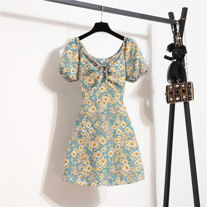 Product Introduction of Dress V-Neck lengan pendek motif bunga 2