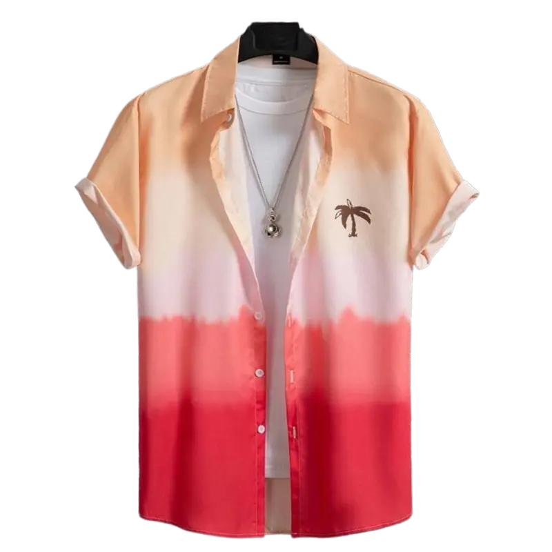 Hawaiian Shirt Men's colorful printed short sleeve shirt Summer top Simple fashion clothing Harajuku large shirt Baju Perkep tropical