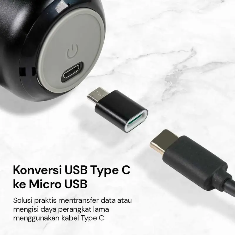 JUMIA Adaptor USB Type C Female to Micro USB Male Aluminium - - JM40 3