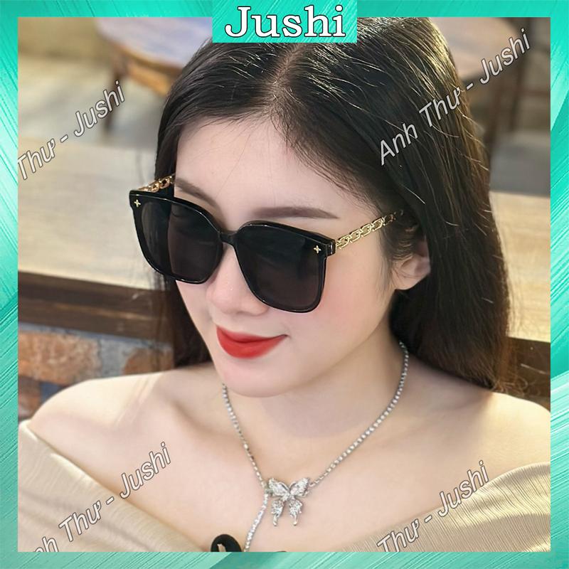 [MS84] Kính mắt thời trang nữ gọng vuông dây xích, kính râm đi biển, có quà tặng trên live