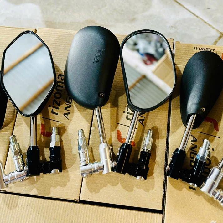 Kính Chiếu Hậu Gương Chiếu Hậu Xe Máy đủ mẫu CHÂN XOAY 360 Độ tặng kèmCHÂN NỐI gắn được nhiều dòng xe Phụ Kiện Phụ Tùng