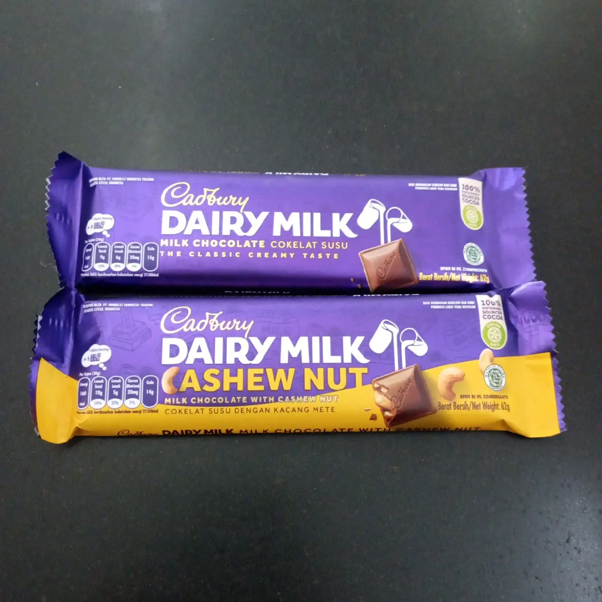 Coklat Cadburry Dairymilk 62gr