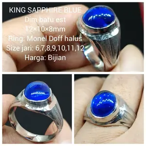 CINCIN BATU KING SAPPHIRE CRYSTAL RING MONEL DOFF HALUS