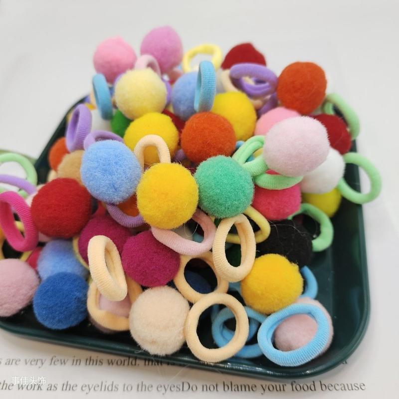 Product Introduction of Dây Buộc Tóc Trẻ Em, Dây Buộc Tóc Pom-Pom Dễ Thương, Dành Cho Bé Gái Và Bé Trai, Đầy Màu Sắc, Dây Buộc Tóc Bện Cho Bé, Phụ Kiện Tóc Năm Mới, Mua Lẻ, 2024 12