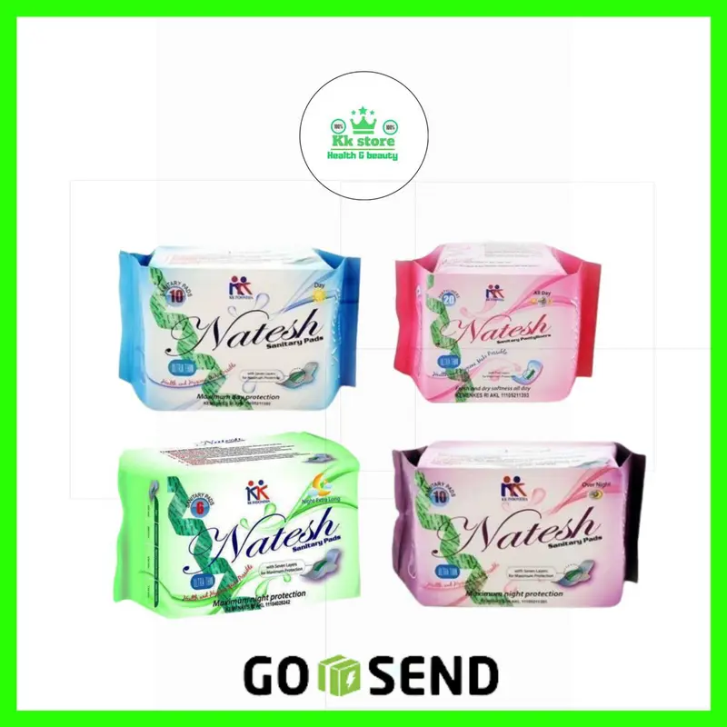 Pembalut Herbal Natesh | Pembalut Natesh Day Pantyliner Night Extra long Atasi haid Exp terbaru 0