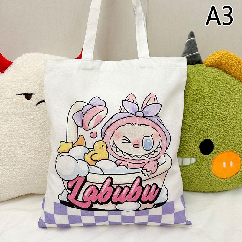 Product Introduction of Canvas Bag For Labubu Student Tutoring Carrying Bag Capacity Book Bag Shoulder Bag Ins Cute 19