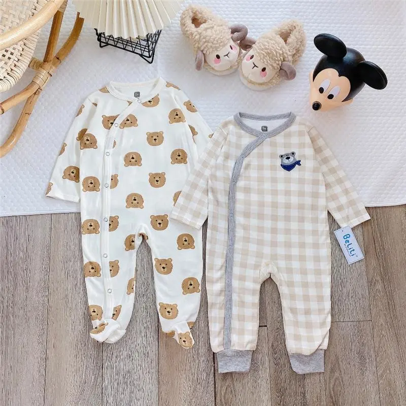 （Baby）  Set 2 chiếc body dài tay cho bé sơ sinh từ 3-10kg hàng VN xuất dư( Tặng kèm Móc Treo) - BD22 3