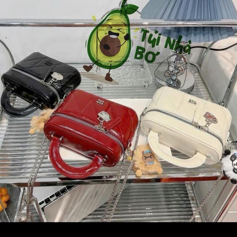 Túi cốp chio size 18 đeo chéo xách tay bản dây đeo khóa chuông phong cách sang chảnh 3 màu xinh cho nữ - Bag Nhung túi chio