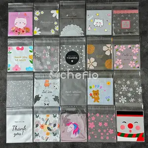 Plastik Roti OPP Motif Bunga 10x10 Plastik Kue Cake Donat Risol