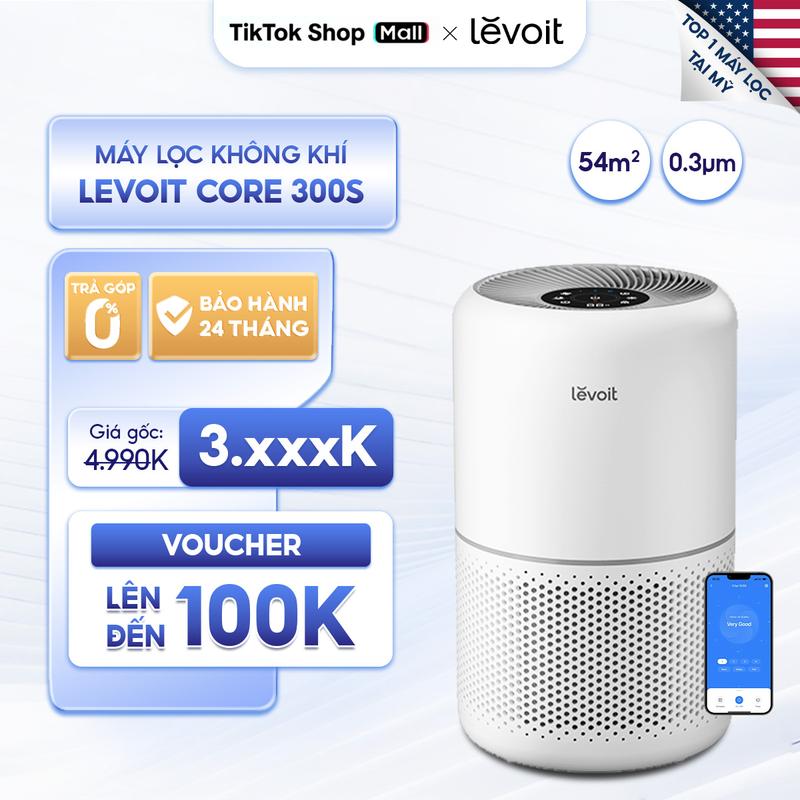 Máy Lọc Không Khí Levoit Core 300S | Cảm Biến Bụi Mịn | Kết Nối App VeSync | Lõi HEPA Lọc Bụi Mịn | Chính Hãng - Bảo Hành 2 Năm