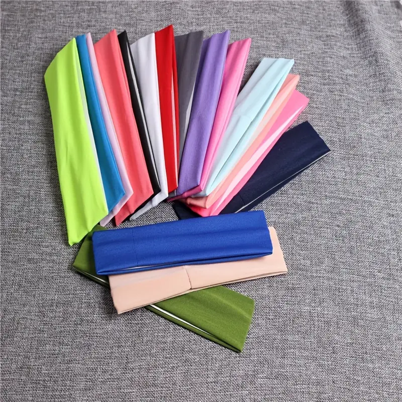 Women's Sports Hair Band, Outdoor Running Fitness Yoga Sweat Band, Colorful Universal Headband Anti-sweat Band 4