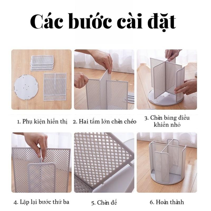 Product Introduction of Kệ đựng cốc, ly nhựa, đựng trà sữa xoay 360 độ cao cấp, giá đỡ mỹ phẩm kiêm hộp đựng cốc cà phê 12