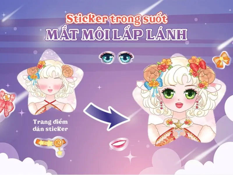 Sách Thiếu Nhi - Sách Trang Điểm Ruby - Công Chúa Chòm Sao - MEGA - Newshop 7
